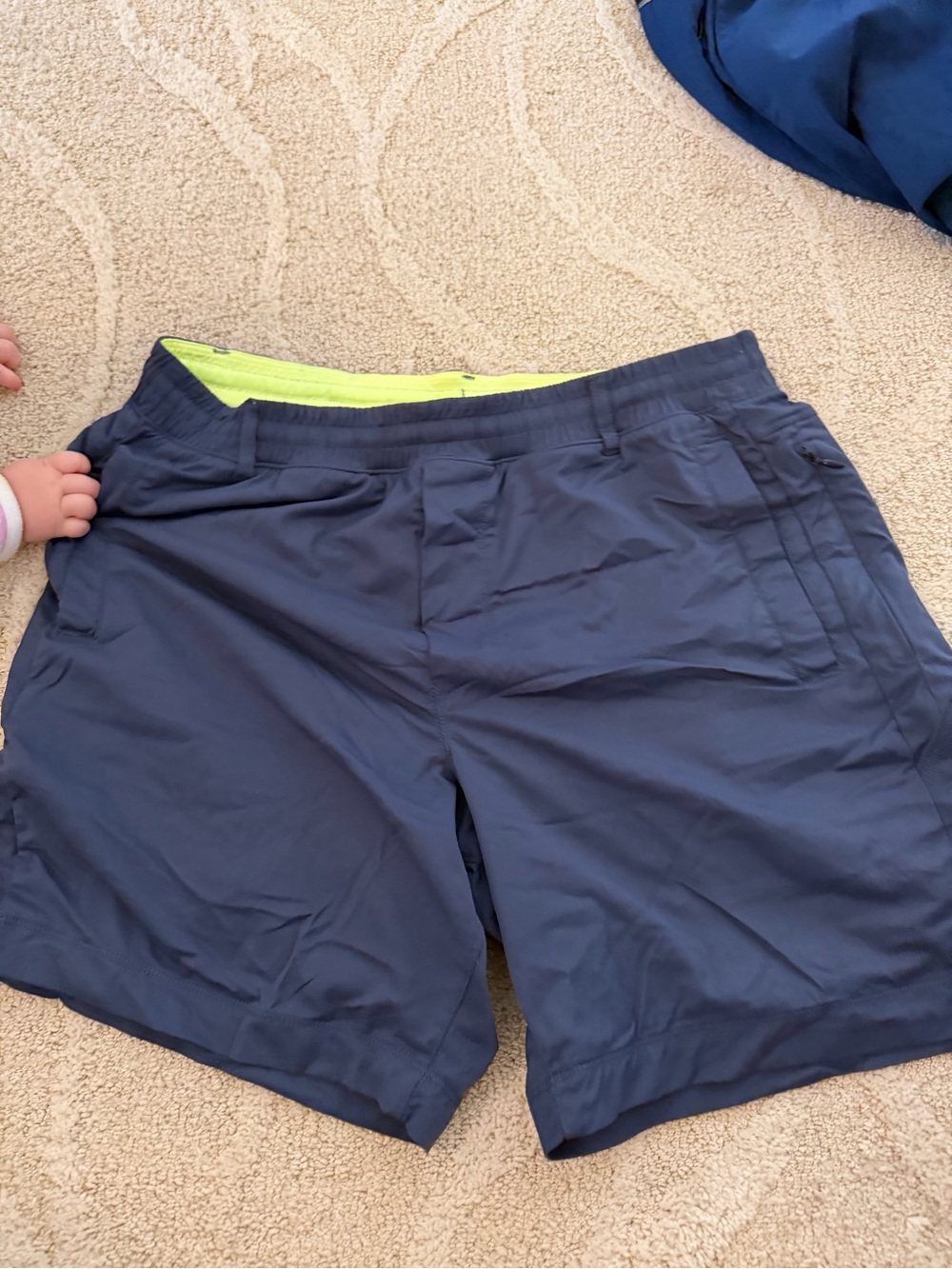 Birddogs Navy Shorts with Lime Liner